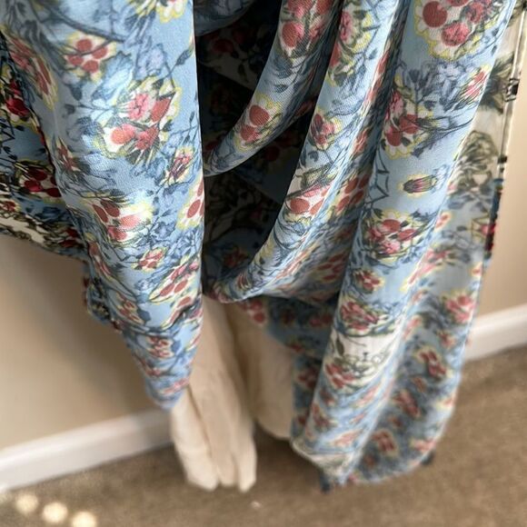 Bhanuni By Jyoti Greene Anthropologie Viscose Georgette Floral Printed Gown 10 - Picture 12 of 14